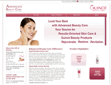 Tablet Screenshot of advancedbeautycare.com